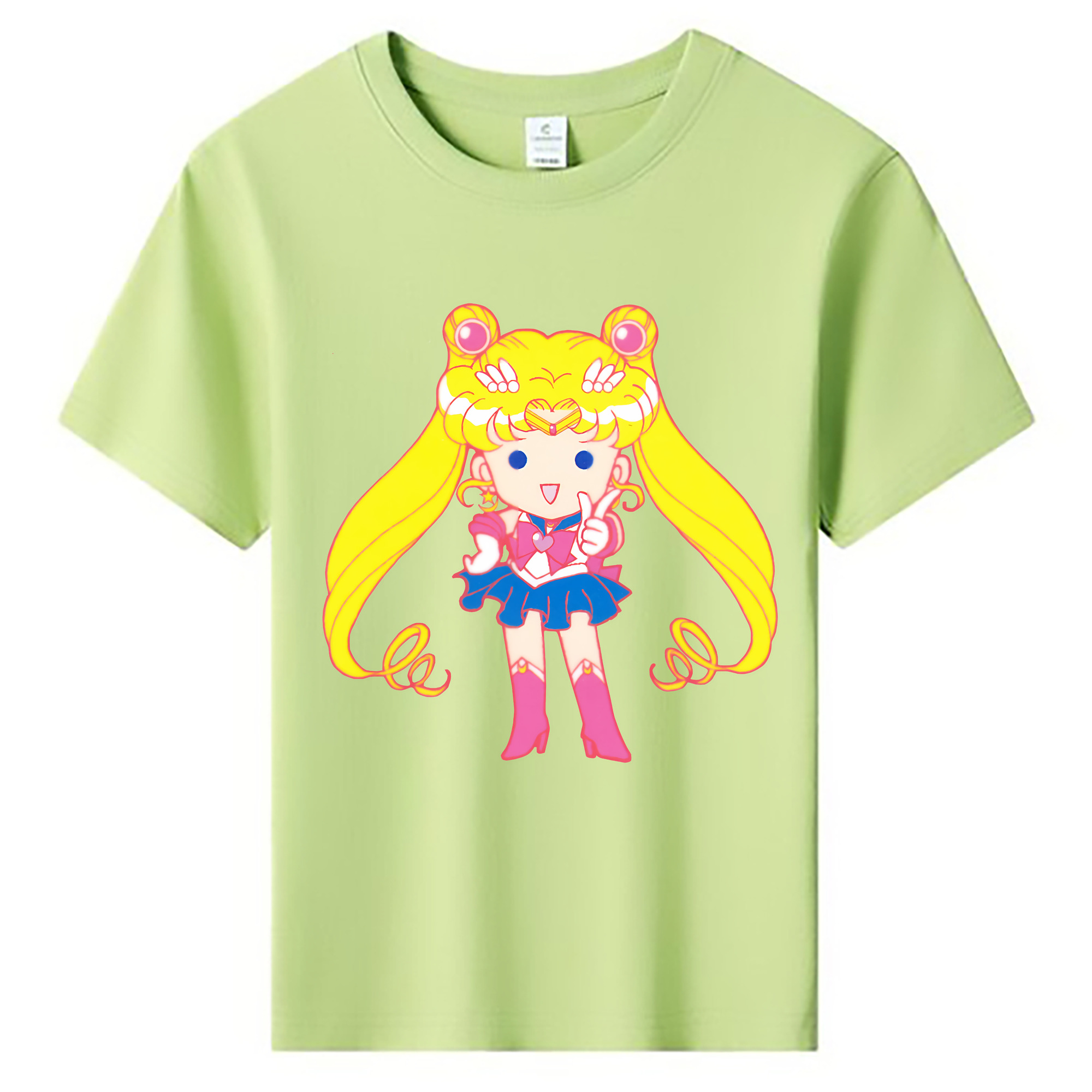 （画像用） 美少女戦士セーラームーン 月野 うさぎ つきの うさぎ Sailor Moon Tsukino Usagi 綿100％キッズTシャツ（フロントプリント）